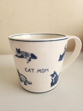 Anthropologie Molly Hatch Stoneware Cat Mom Mug